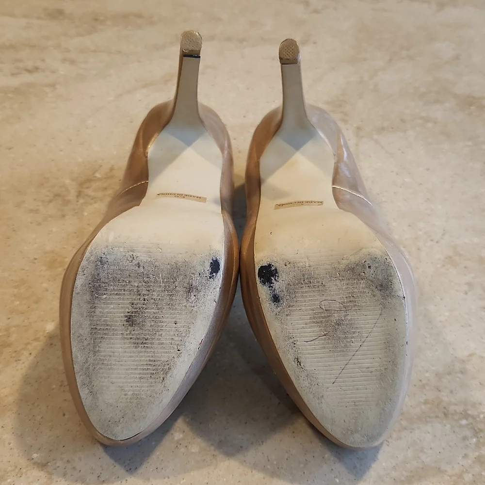 2010s Penny Loves Kenny size 8.5 gold/champagne platform heels - Picture 4 of 11